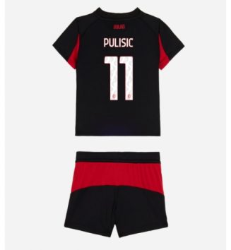 AC Milan Christian Pulisic #11 Thuis tenue Kinder 2025-26 Korte Mouw (+ Korte broeken)