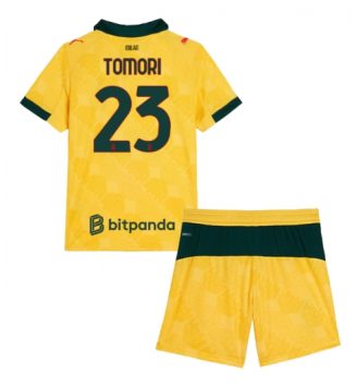 AC Milan Fikayo Tomori #23 Derde tenue Kinder 2025-26 Korte Mouw (+ Korte broeken)