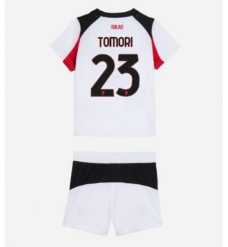 AC Milan Fikayo Tomori #23 Uit tenue Kinder 2025-26 Korte Mouw (+ Korte broeken)