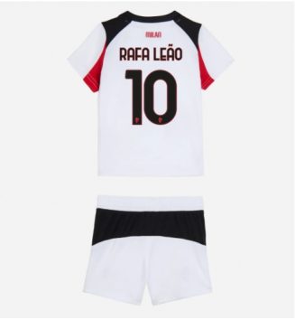 AC Milan Rafael Leao #10 Uit tenue Kinder 2025-26 Korte Mouw (+ Korte broeken)