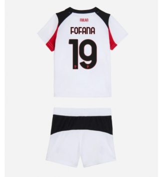 AC Milan Youssouf Fofana #19 Uit tenue Kinder 2025-26 Korte Mouw (+ Korte broeken) AC Milan Youssouf Fofana #19 Uit tenue Kinder 2025-26 Korte Mouw (+ Korte broeken)
