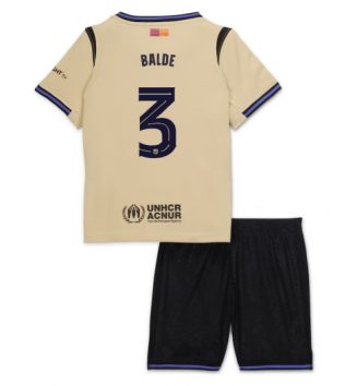 Barcelona Alejandro Balde #3 Uit tenue Kinder 2025-26 Korte Mouw (+ Korte broeken)