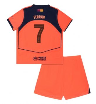 Barcelona Ferran Torres #7 Derde tenue Kinder 2025-26 Korte Mouw (+ Korte broeken)