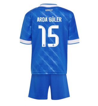 Real Madrid Arda Guler #15 Derde tenue Kinder 2025-26 Korte Mouw (+ Korte broeken)