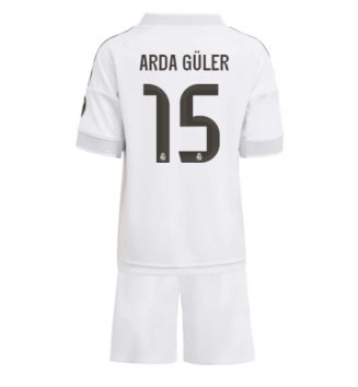 Real Madrid Arda Guler #15 Thuis tenue Kinder 2025-26 Korte Mouw (+ Korte broeken)