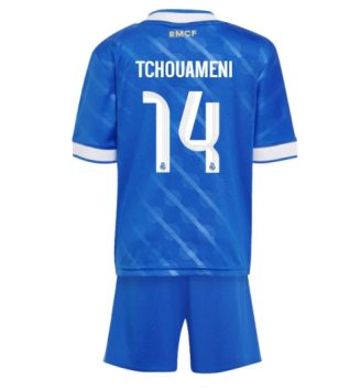 Real Madrid Aurelien Tchouameni #14 Derde tenue Kinder 2025-26 Korte Mouw (+ Korte broeken)