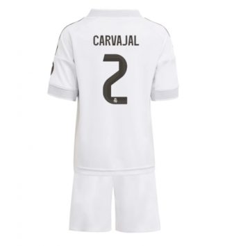 Real Madrid Daniel Carvajal #2 Thuis tenue Kinder 2025-26 Korte Mouw (+ Korte broeken)