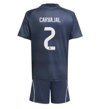 Real Madrid Daniel Carvajal #2 Uit tenue Kinder 2025-26 Korte Mouw (+ Korte broeken)