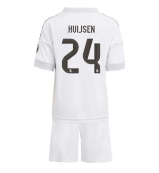 Real Madrid Dean Huijsen #24 Thuis tenue Kinder 2025-26 Korte Mouw (+ Korte broeken)