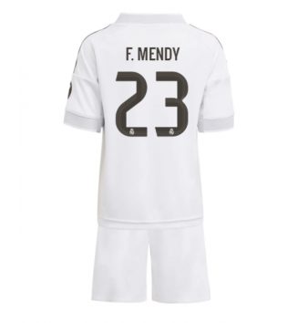 Real Madrid Ferland Mendy #23 Thuis tenue Kinder 2025-26 Korte Mouw (+ Korte broeken)