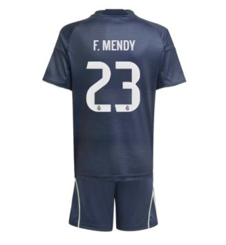 Real Madrid Ferland Mendy #23 Uit tenue Kinder 2025-26 Korte Mouw (+ Korte broeken)