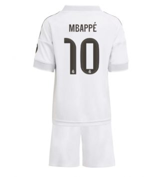 Real Madrid Kylian Mbappe #10 Thuis tenue Kinder 2025-26 Korte Mouw (+ Korte broeken)