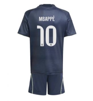 Real Madrid Kylian Mbappe #10 Uit tenue Kinder 2025-26 Korte Mouw (+ Korte broeken)