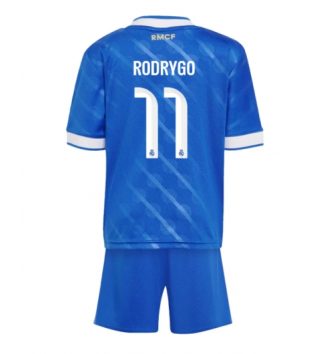 Real Madrid Rodrygo Goes #11 Derde tenue Kinder 2025-26 Korte Mouw (+ Korte broeken)