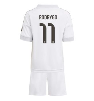 Real Madrid Rodrygo Goes #11 Thuis tenue Kinder 2025-26 Korte Mouw (+ Korte broeken)