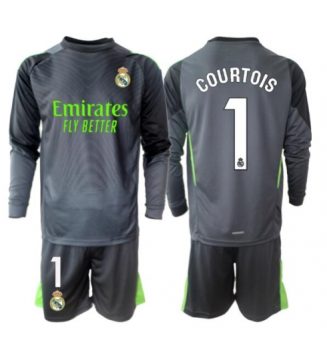 Real Madrid Thibaut Courtois #1 Keeper Derde tenue Kinder 2025-26 Lange Mouwen (+ broek)