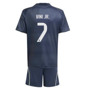 Real Madrid Vinicius Junior #7 Uit tenue Kinder 2025-26 Korte Mouw (+ Korte broeken)