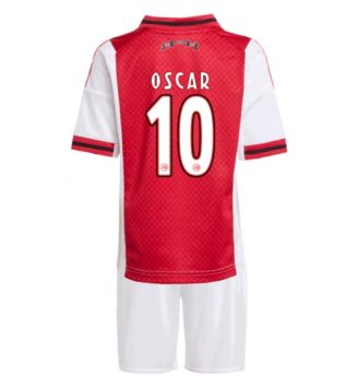 Ajax Oscar Gloukh #10 Thuis tenue Kinder 2025-26 Korte Mouw (+ Korte broeken)