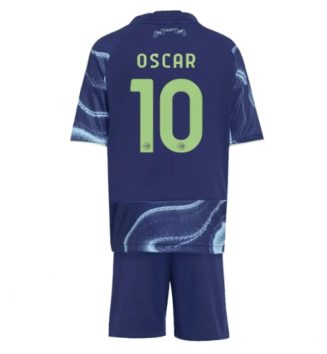 Ajax Oscar Gloukh #10 Uit tenue Kinder 2025-26 Korte Mouw (+ Korte broeken)