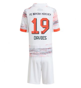 Bayern Munich Alphonso Davies #19 Uit tenue Kinder 2025-26 Korte Mouw (+ Korte broeken)