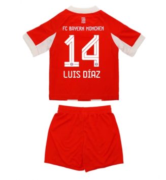 Bayern Munich Luis Diaz #14 Thuis tenue Kinder 2025-26 Korte Mouw (+ Korte broeken) Bayern Munich Luis Diaz #14 Thuis tenue Kinder 2025-26 Korte Mouw (+ Korte broeken)
