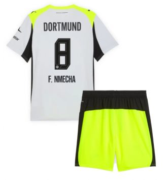 Borussia Dortmund Felix Nmecha #8 Uit tenue Kinder 2025-26 Korte Mouw (+ Korte broeken)