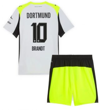 Borussia Dortmund Julian Brandt #10 Uit tenue Kinder 2025-26 Korte Mouw (+ Korte broeken)