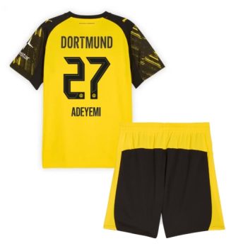Borussia Dortmund Karim Adeyemi #27 Thuis tenue Kinder 2025-26 Korte Mouw (+ Korte broeken)