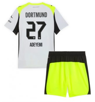 Borussia Dortmund Karim Adeyemi #27 Uit tenue Kinder 2025-26 Korte Mouw (+ Korte broeken)