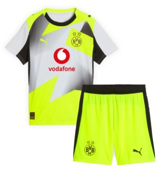 Borussia Dortmund Uit tenue Kinder 2025-26 Korte Mouw (+ Korte broeken)