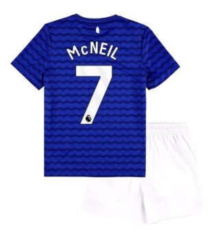 Everton Dwight McNeil #7 Thuis tenue Kinder 2025-26 Korte Mouw (+ Korte broeken)