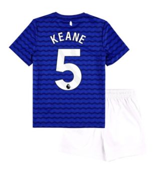 Everton Michael Keane #5 Thuis tenue Kinder 2025-26 Korte Mouw (+ Korte broeken)