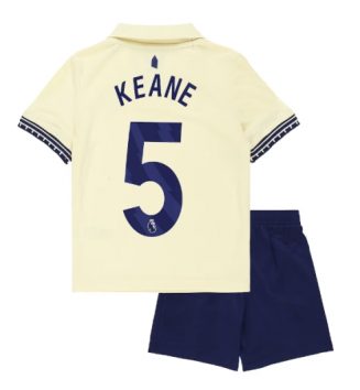 Everton Michael Keane #5 Uit tenue Kinder 2025-26 Korte Mouw (+ Korte broeken)