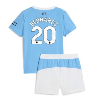 Manchester City Bernardo Silva #20 Thuis tenue Kinder 2025-26 Korte Mouw (+ Korte broeken)