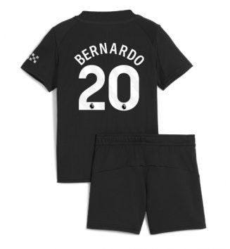 Manchester City Bernardo Silva #20 Uit tenue Kinder 2025-26 Korte Mouw (+ Korte broeken)