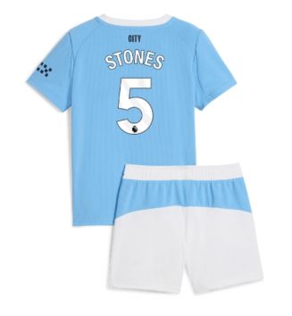 Manchester City John Stones #5 Thuis tenue Kinder 2025-26 Korte Mouw (+ Korte broeken) Manchester City John Stones #5 Thuis tenue Kinder 2025-26 Korte Mouw (+ Korte broeken)