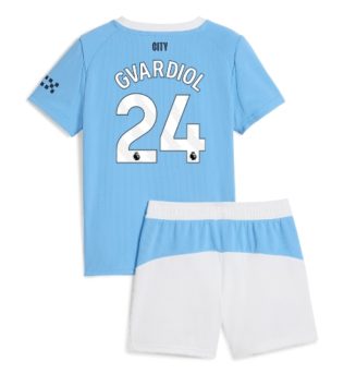 Manchester City Josko Gvardiol #24 Thuis tenue Kinder 2025-26 Korte Mouw (+ Korte broeken)