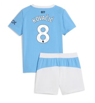 Manchester City Mateo Kovacic #8 Thuis tenue Kinder 2025-26 Korte Mouw (+ Korte broeken) Manchester City Mateo Kovacic #8 Thuis tenue Kinder 2025-26 Korte Mouw (+ Korte broeken)
