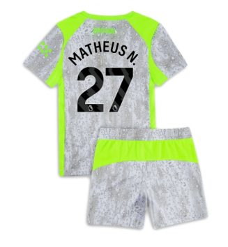 Manchester City Matheus Nunes #27 Derde tenue Kinder 2025-26 Korte Mouw (+ Korte broeken)