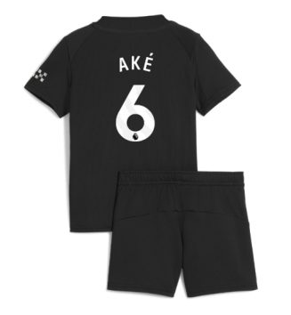 Manchester City Nathan Ake #6 Uit tenue Kinder 2025-26 Korte Mouw (+ Korte broeken)