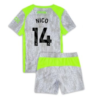 Manchester City Nico Gonzalez #14 Derde tenue Kinder 2025-26 Korte Mouw (+ Korte broeken)