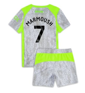 Manchester City Omar Marmoush #7 Derde tenue Kinder 2025-26 Korte Mouw (+ Korte broeken)