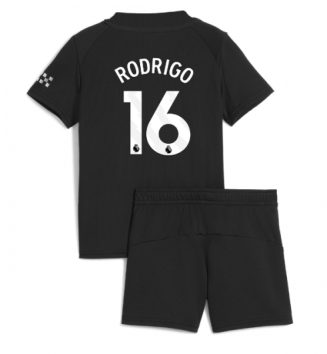 Manchester City Rodri Hernandez #16 Uit tenue Kinder 2025-26 Korte Mouw (+ Korte broeken)