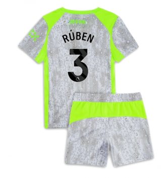 Manchester City Ruben Dias #3 Derde tenue Kinder 2025-26 Korte Mouw (+ Korte broeken)