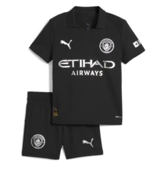 Manchester City Uit tenue Kinder 2025-26 Korte Mouw (+ Korte broeken)