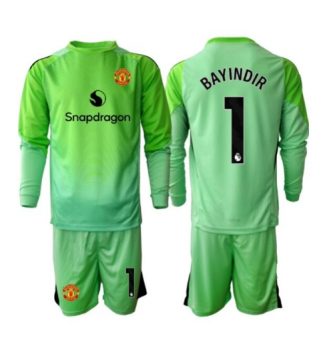 Manchester United Altay Bayindir #1 Keeper Derde tenue Kinder 2025-26 Lange Mouwen (+ broek)