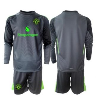 Manchester United Keeper Uit tenue Kinder 2025-26 Lange Mouwen (+ broek)
