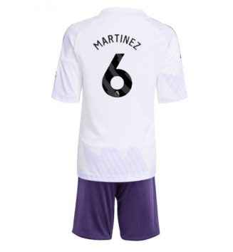 Manchester United Lisandro Martinez #6 Uit tenue Kinder 2025-26 Korte Mouw (+ Korte broeken)