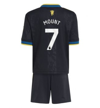 Manchester United Mason Mount #7 Derde tenue Kinder 2025-26 Korte Mouw (+ Korte broeken)