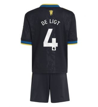 Manchester United Matthijs de Ligt #4 Derde tenue Kinder 2025-26 Korte Mouw (+ Korte broeken)